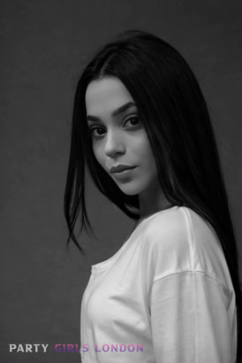 Monochrome photo of a sexy young Brazilian girl
